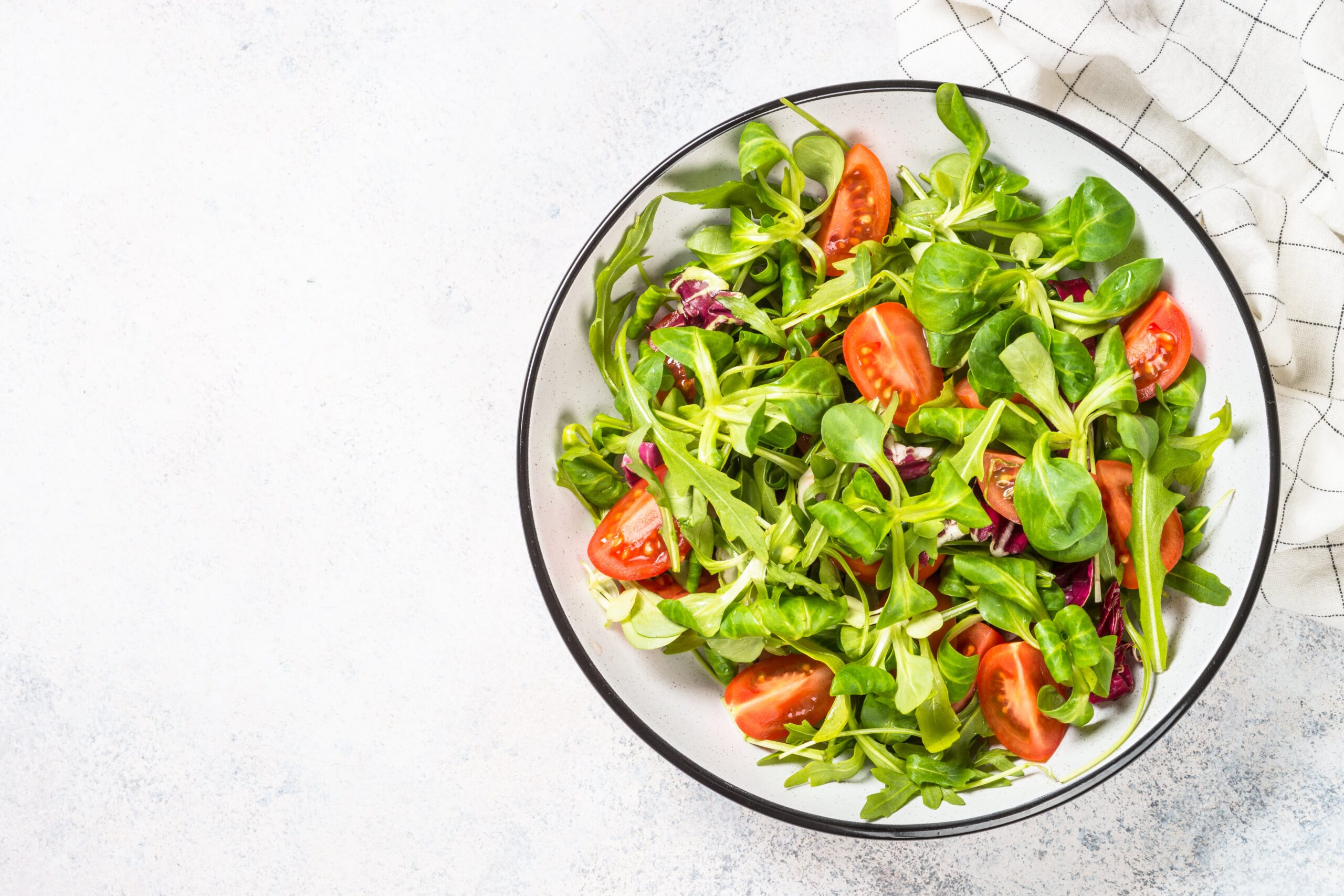 Salad Bowl in white background